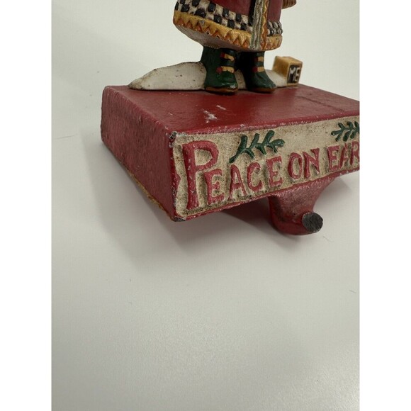 VINTAGE Lion & Lamb Cast Iron Stocking Hanger Mary Engelbreit Cannon Midwest - Picture 4 of 7